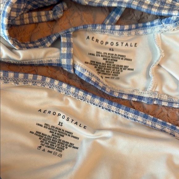 Aeropostale Blue and White Gingham Bikini - Picture 3 of 6
